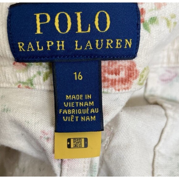 Polo Ralph Lauren Girls 16 Floral Corduroy Overall Dress Jumper Cottagecore - Picture 5 of 8